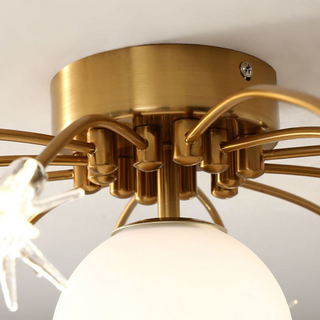 Aria Design Italien LED Plafonnier Planète Moderne Métal/Verre Coloré Salon