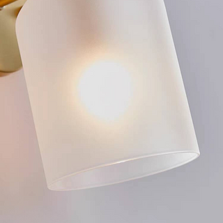 Arisha Double Tête LED Applique Blanc Bleu Métal Verre Chambre à Coucher