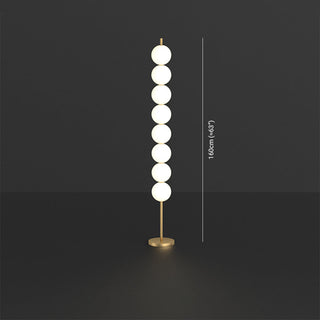 Valentina Design Lampadaire Globe Moderne Métal Laiton/Blanc Salon