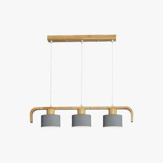 Valentina Moderne Luminaires Suspensions Cylindre Nordique Bambou Blanc/Vert/Gris Chambre à Coucher