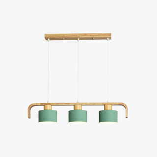 Valentina Moderne Luminaires Suspensions Cylindre Nordique Bambou Blanc/Vert/Gris Chambre à Coucher
