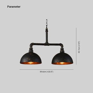 Silva Industrielle Luminaires Suspensions Vintage LED Métal Noir Salon/Chambre à Coucher
