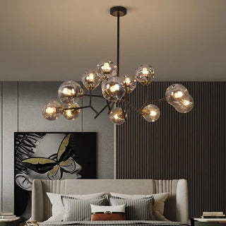 Valentina Moderne Nordique Suspension Métal Verre Salon Chambre à Coucher