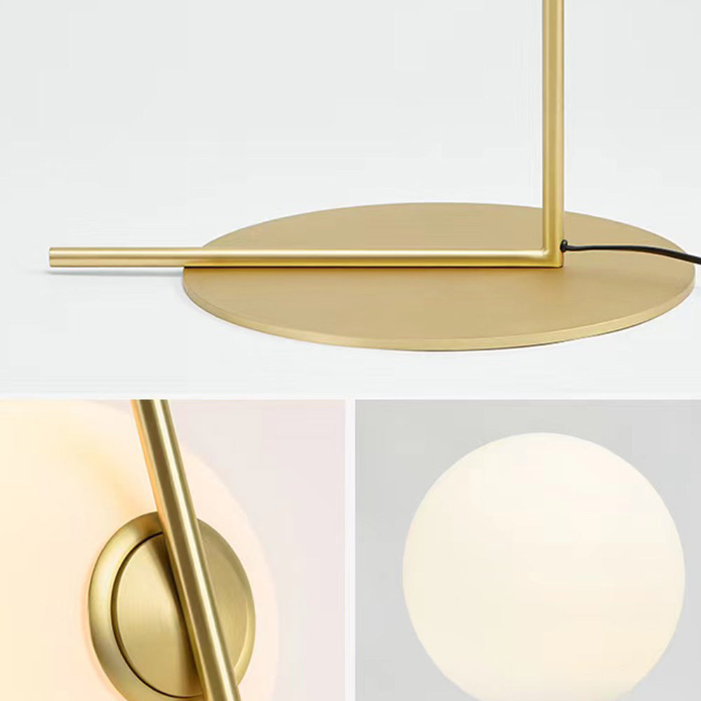 Valentina Lampadaire Globe Moderne Métal/Verre Laiton/Argent Salon/Chambre