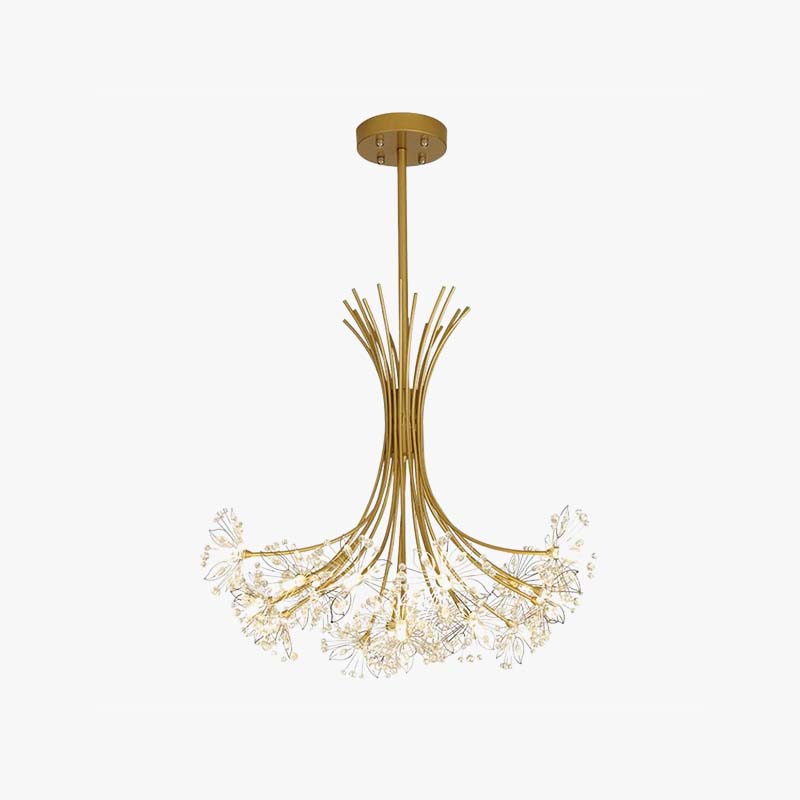 Arisha Lustre Fleur Luxe Métal/Acrylique, Salon/Salle A Mange