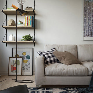 Arisha Design Lampadaire Minimalisme Métal Blanc/Noir Salon/Chambre à Coucher Intérieur