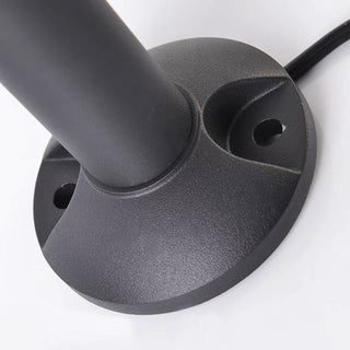 Ray Rond Moderne LED Lampadaire Extérieure Noir Métal/Verre Allée