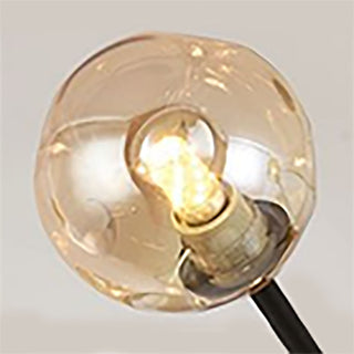 Valentina Moderne LED Suspension Noir Métal Verre Salon Chambre à Coucher