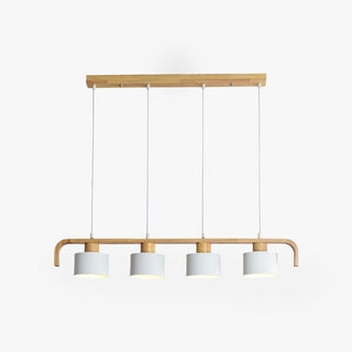 Valentina Moderne Luminaires Suspensions Cylindre Nordique Bambou Blanc/Vert/Gris Chambre à Coucher
