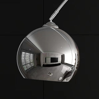 Mira Design Lampadaire Canne à Pêche Simple Argent Métal/Verre Chrome Salon Grande