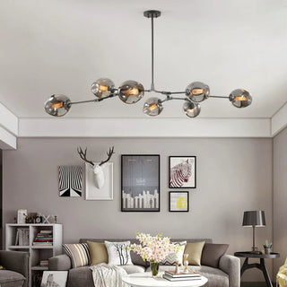 Rurex Suspension Nordique. Verre. Noir/Or. Salon-Luire