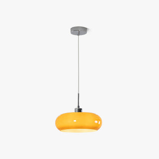 Vorenix Suspension Dôme Moderne Verre. Blanc/Orange. Salle de Bain-Luire