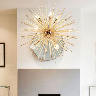 Arisha Art Deco LED Suspension Doré Métal Salon Chambre à coucher