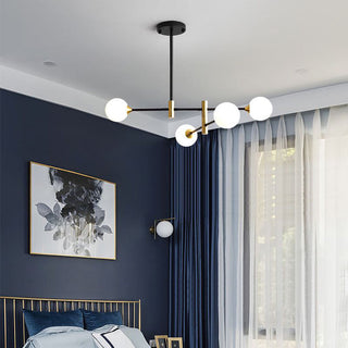 Valentina Design Italien Luminaires Suspensions Globe Moderne Métal/Verre Blanc Laiteux/Clair Chambre/Salon