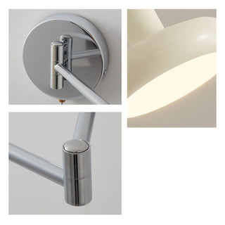 Arisha Applique Murale Orientable Scandinave, Métal, Blanc, Salon