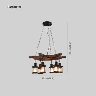 Epoch Suspension Rudder Vintage, Metal/Bois, Noir/Marron, Chambre