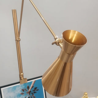 Arisha Design Lampadaire Chevalet Moderne Métal/Verre Laiton Salon/Chambre