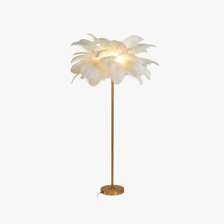O'Moore Lampadaire Arbre Design Plume/Métal Blanc/Rose/Khaki Salon