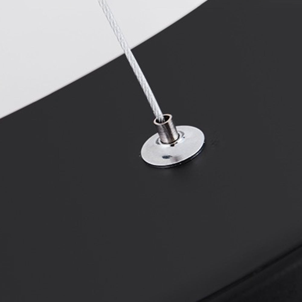 Arisha Luminaires Suspensions LED Anneau Simple Acrylique Noir/Blanc Salon/Cuisine