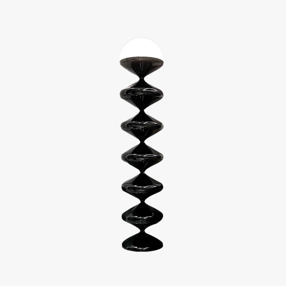 Salagado Lampadaire Gourde Moderne, Métal, Noir/Blanc, Salon