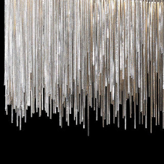 Arisha Applique Murale des Chaines à Franges Moderne Métal Argent Chambre à Coucher/Salon