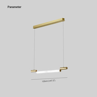 Ray Suspension Linéaire Minimaliste, Aluminium/PVC, Or, Salon