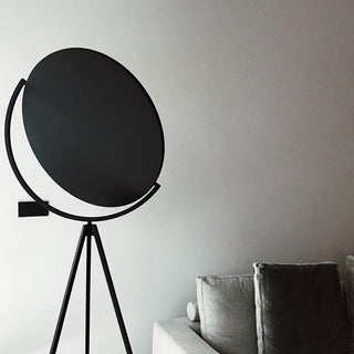 Mira Design Simple Lampadaire Rond Moderne Métal Noir/Blanc Salon