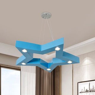 Aria Moderne LED Suspension Jaune Bleu Vert Métal Salle à Manger