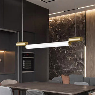 Ray Suspension Linéaire Minimaliste, Aluminium/PVC, Or, Salon