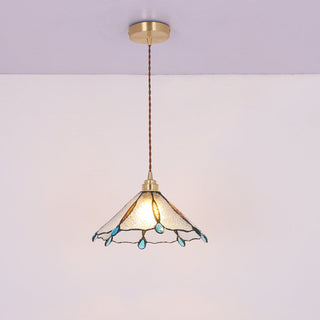 Tiffany Vintage Suspension Métal/Verre Chambre/Salon/Entrée