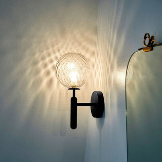 Valentina Applique Murale LED Boule Simple Moderne Métal/Verre Noir/Or Couloir/Chambre/Salon
