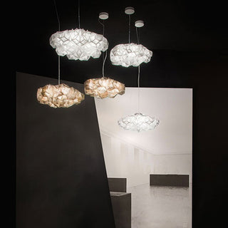 Arisha Suspension Irrégulier Géométrique, Metal/Acrylique, Blanc/Noir, Chambre