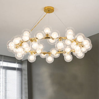 Valentina Luminaires Suspensions Design LED Art Deco Métal Verre Or Chambre à Coucher/Salon