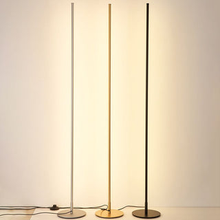 Ray Simple Linéaire LED Lampadaire Or Noir Métal Gel de Silice Salon Chambre