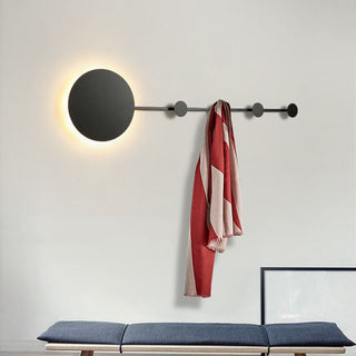 Arisha Porte-manteau Applique Murale Linéaire Moderne, Métal, Noir/Blanc, Chambre