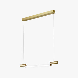 Ray Suspension Linéaire Minimaliste, Aluminium/PVC, Or, Salon