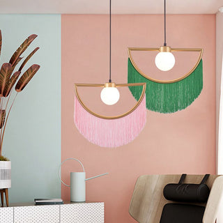 Aria Design Suspension Jaune/Vert/Rose/Café Métal/Tissu Chambre à coucher