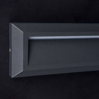 Ray Éclairage Escalier Extérieur Rectangulaire Simple, Métal, Noir, Cour