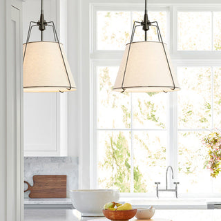 Ritta Moderne Conique Métal Tissu Suspension Salle à Manger