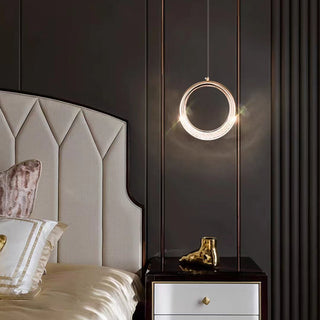 Kristy Luminaires Suspensions Arc Deco Moderne Simple Métal/Acrylique Doré Salon