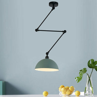 Aria Dôme Moderne LED Suspension Noir/Vert Métal Chambre à coucher