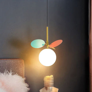 Arisha Luminaires Suspensions Globe Moderne Design Métal Verre Multicolore/Blanc Salon/Chambre d'Enfant