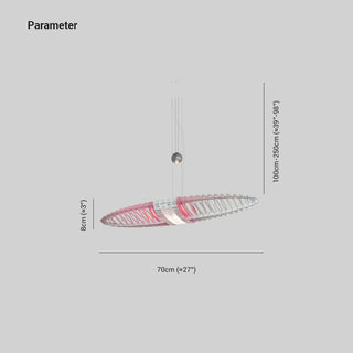 Arisha Suspension Feuille Contemporaine, Acier Inoxydable/Acrylique, Chambre
