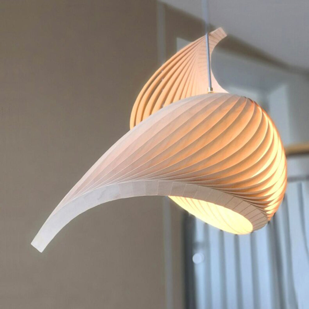 Muto Suspension Spirale Moderne, Metal/Bois, Bois, Salon
