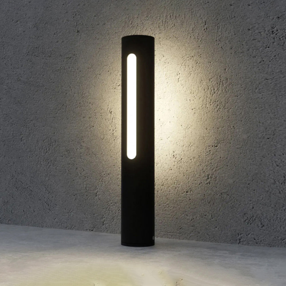 Ray Minimaliste LED Lampadaire Noir Métal/Acrylique Extérieur