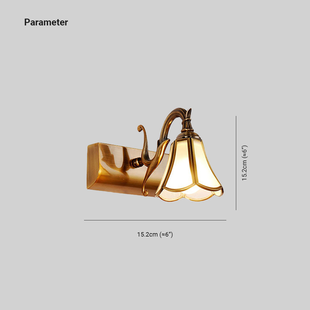 Ray Design Italien Floride Applique Murale à miroir LED Marron Métal Salle de Bain