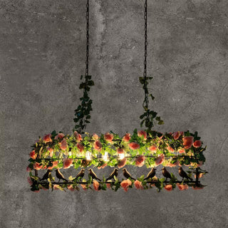 Silva Art LED Suspension Vert Métal Bois Salle à manger Salon