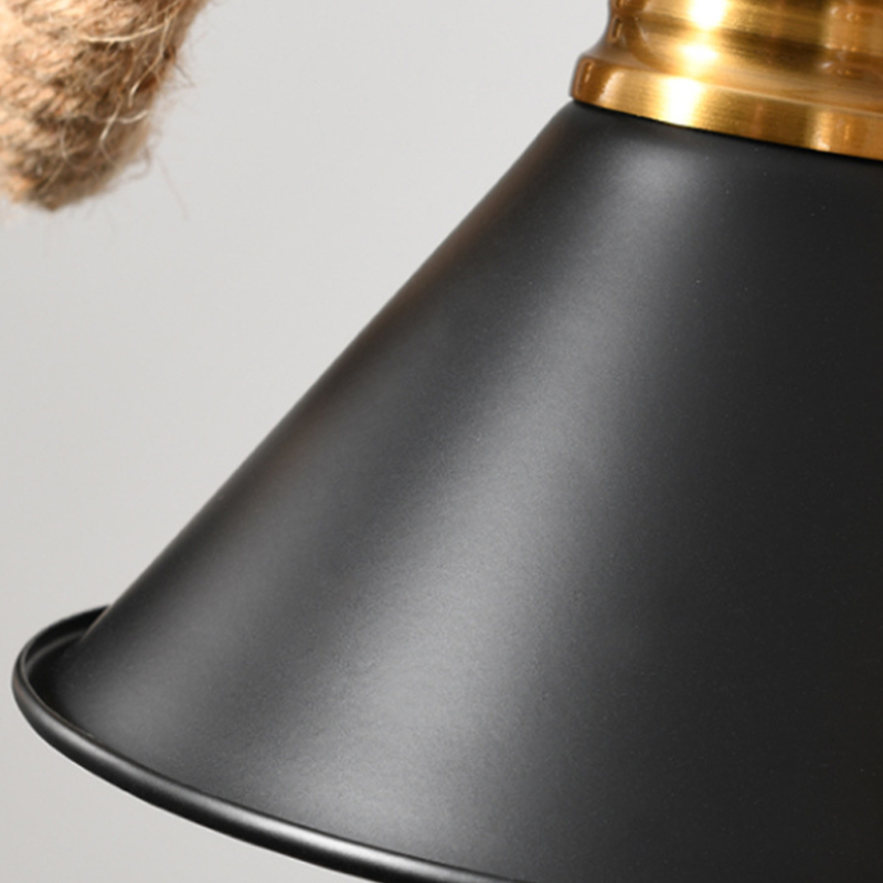 Epoch Lampe à Suspension LED Noire Vintage en Métal Pour Café