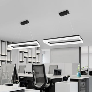 Arisha Luminaires Suspensions Carrée Simple Moderne Acrylique Noir/Blanc Salon/Chambre à Coucher/Salle à Manger