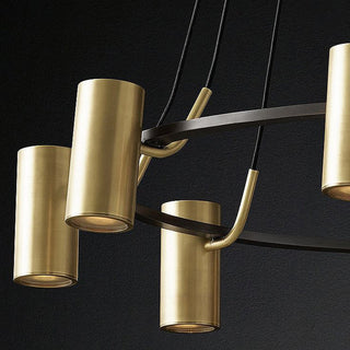 Arisha Moderne Anneau LED Suspension Doré Métal Salon Chambre à Coucher